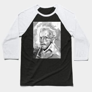 Van Gogh Black and White Baseball T-Shirt